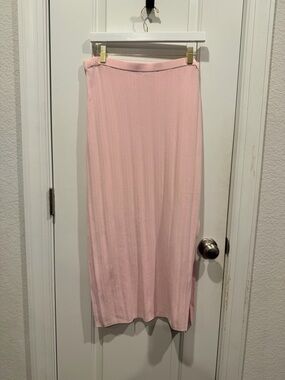 House of Harlow 1960 Ribbed Midi Skirt - Light Pink